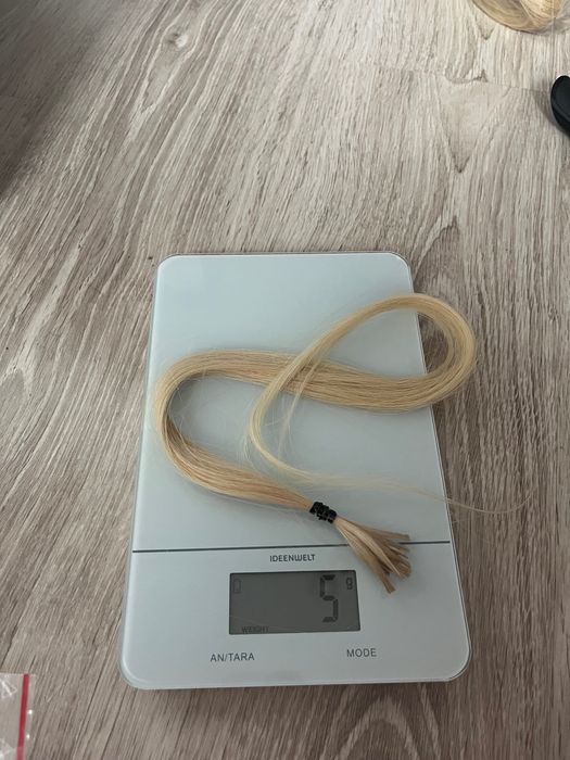 Włosy do przedłużania rozjasniane blond