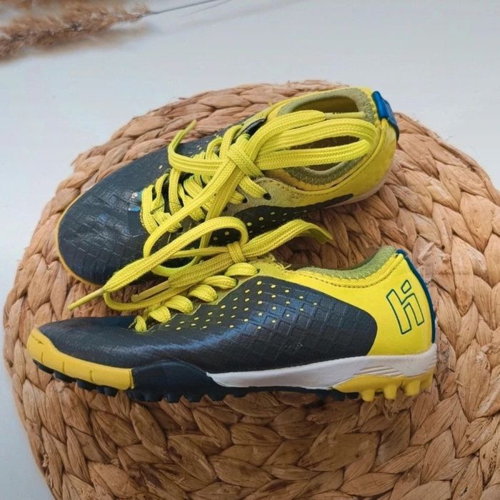 Korki buty sportowe do piłki nożnej huari kory sportowe 28 szare żółte