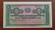 Nota 1 Libra - Moçambique - 1934 já com 90 anos!