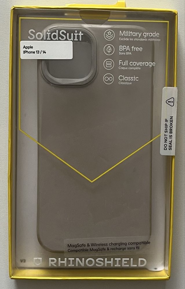 RhinoShield SolidSuit iPhone 15 Plus Shell Beige MagSafe 3,5m