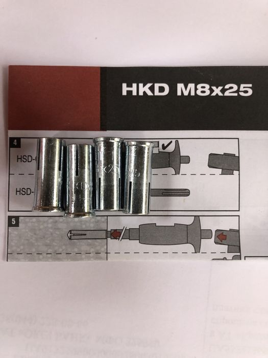 Анкер ропірний HKD M8x25