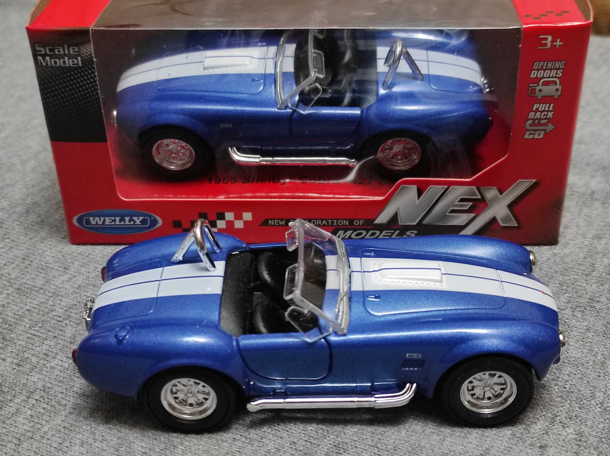 Машинка Shelby Cobra 427 S/C 1965 Welly 1/36 Модель Шелби Кобра