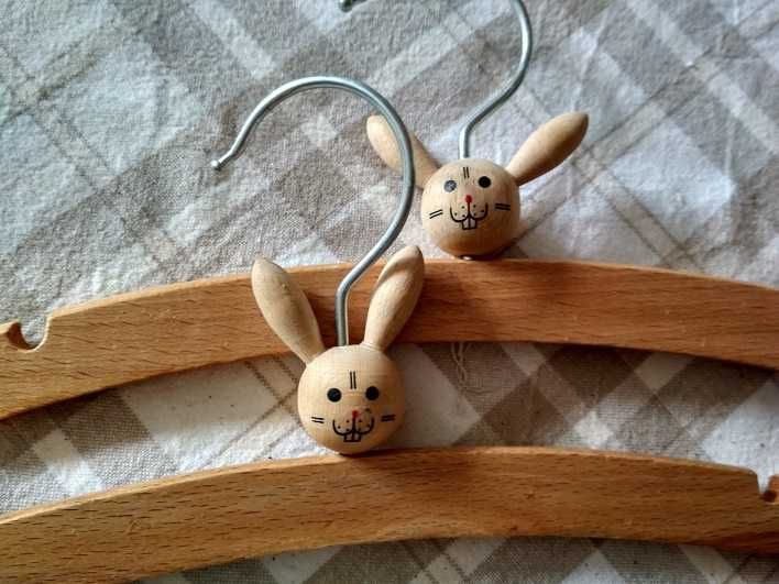 Wieszaki drewniane do ubrań - dla dzieci 7 szt.