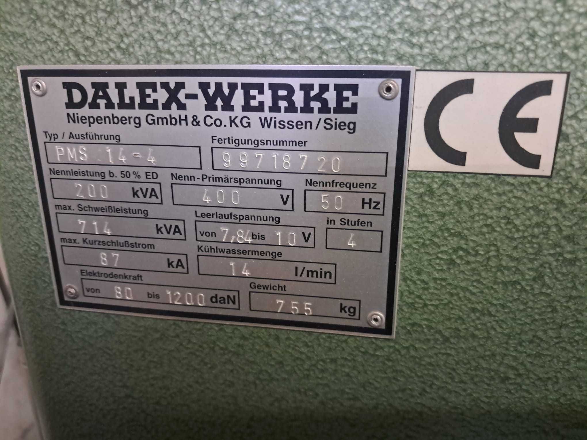 zgrzewarka punktowa dalex PMS 14-4 200KV MAX 714 kva sprawna