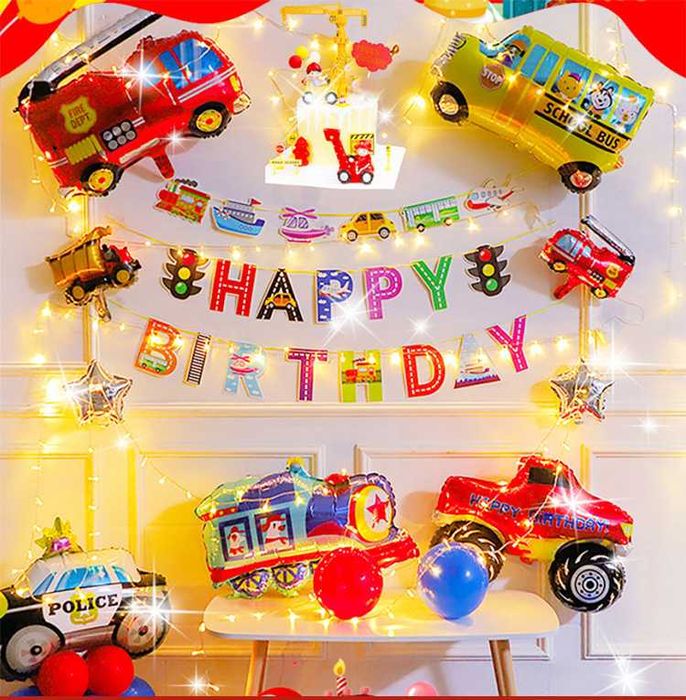 Набір кульок автомобілі на день народження