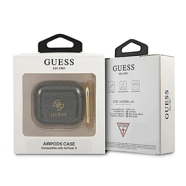 Etui Guess Glitter Collection na AirPods 3 - czarne