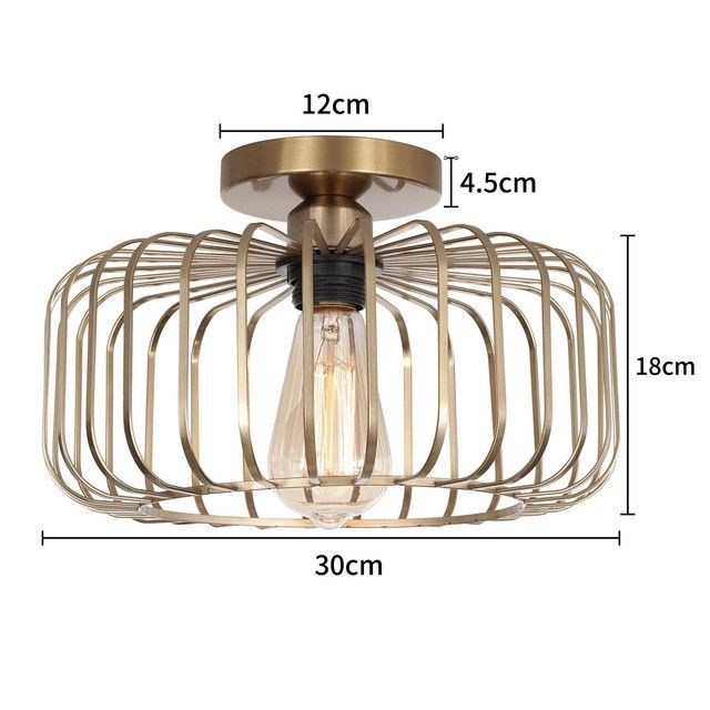 FRIDEKO HOME Lampa sufitowa, metalowa, nowoczesna z metalu miedź