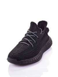 Кроссовки adidas yeesy boost 350 черные (рефлективные)