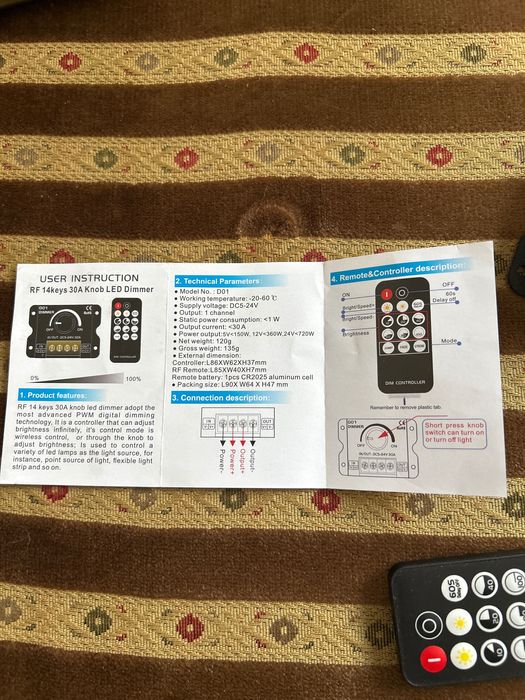 sterownik ściemniacz led dimmer taśma led 30a