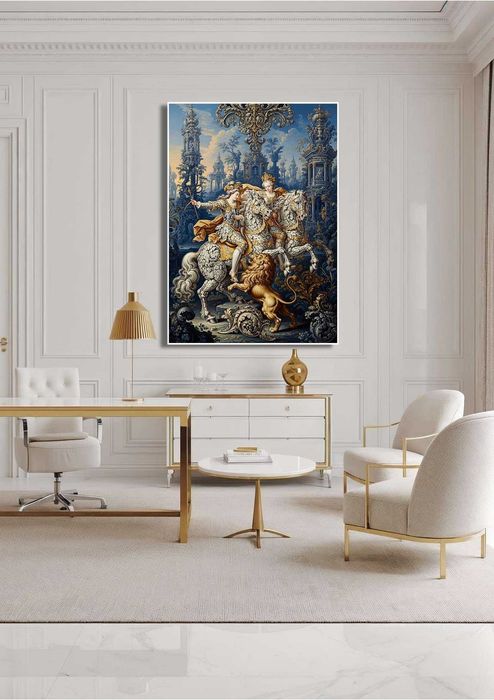 Obraz na płótnie - Ornamentyka i architektura - wielkość 75cm x 108cm