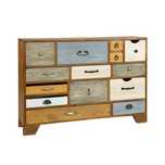 Drewniana komoda kolorowa do salonu Vintage, retro, od producenta