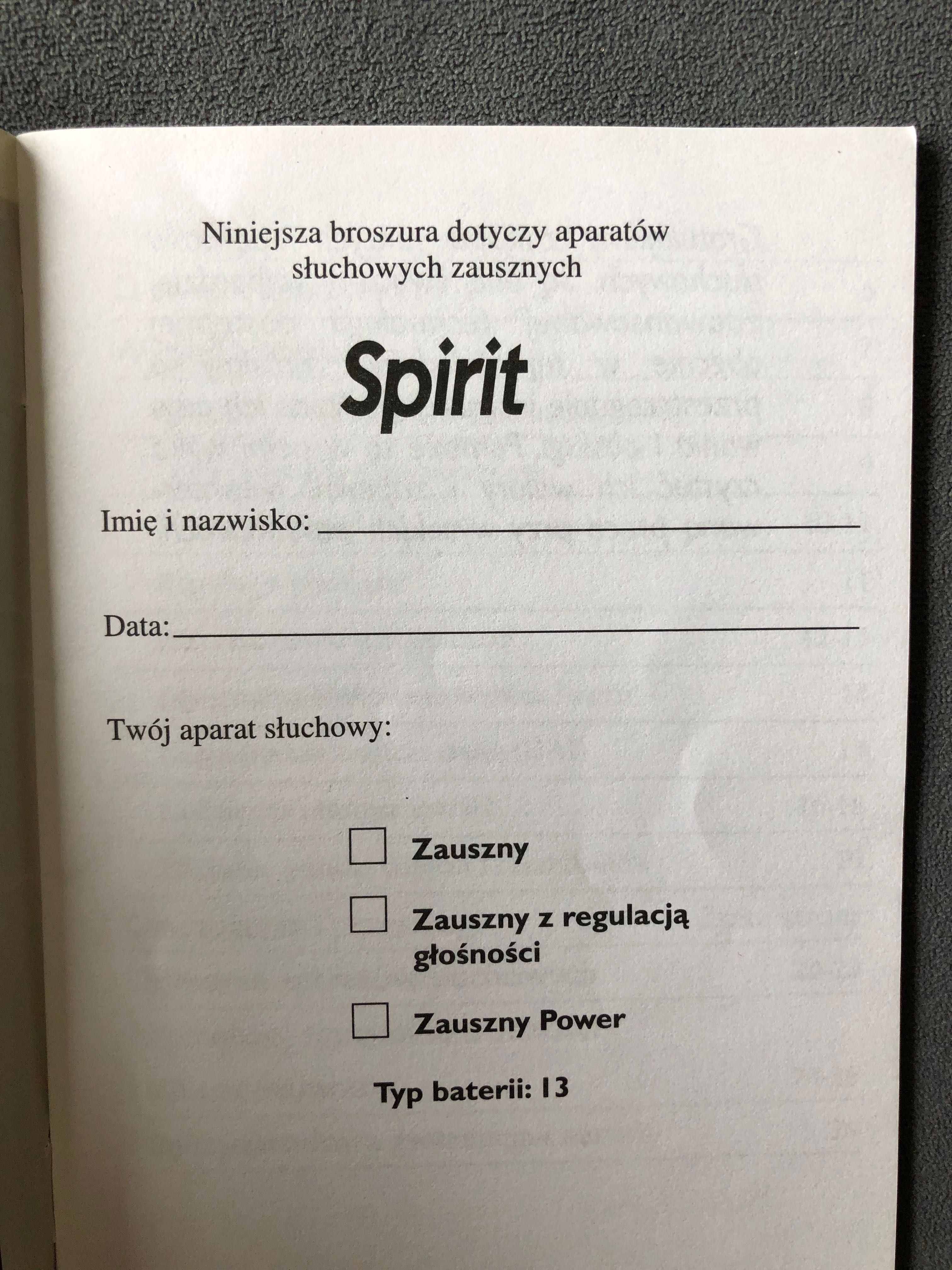 Aparat słuchowy Spirit 3