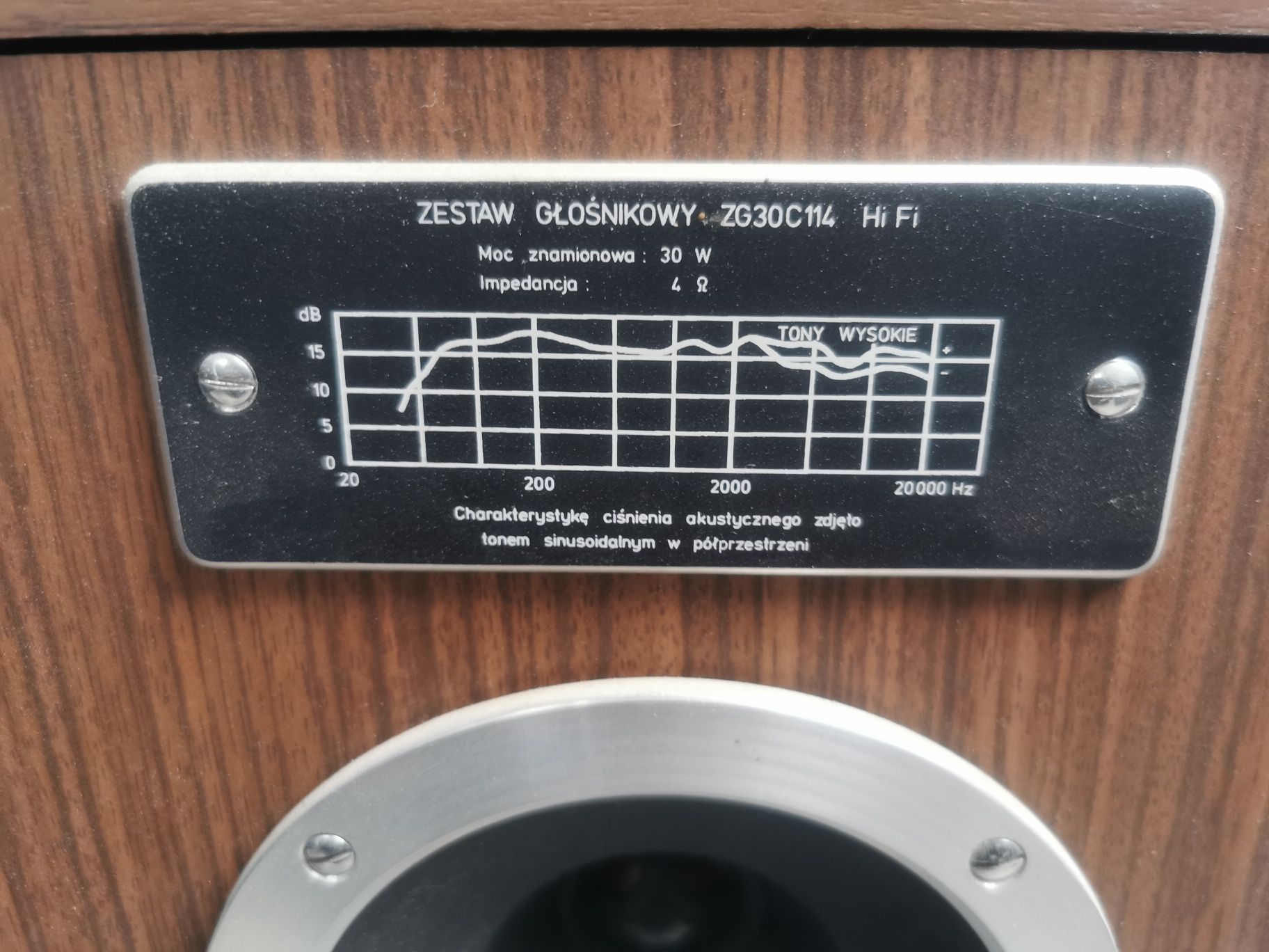 Kolumny ZG30C114 30W ładny stan do renowacji do Radmor Diora Unitra