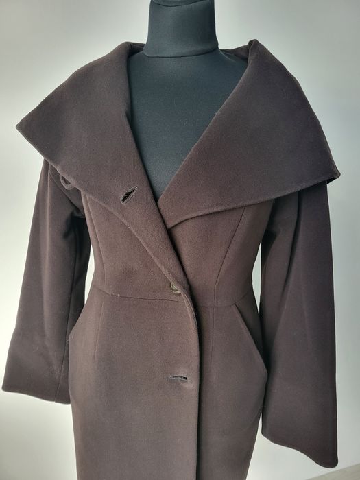 Пальто зимнее кофейное