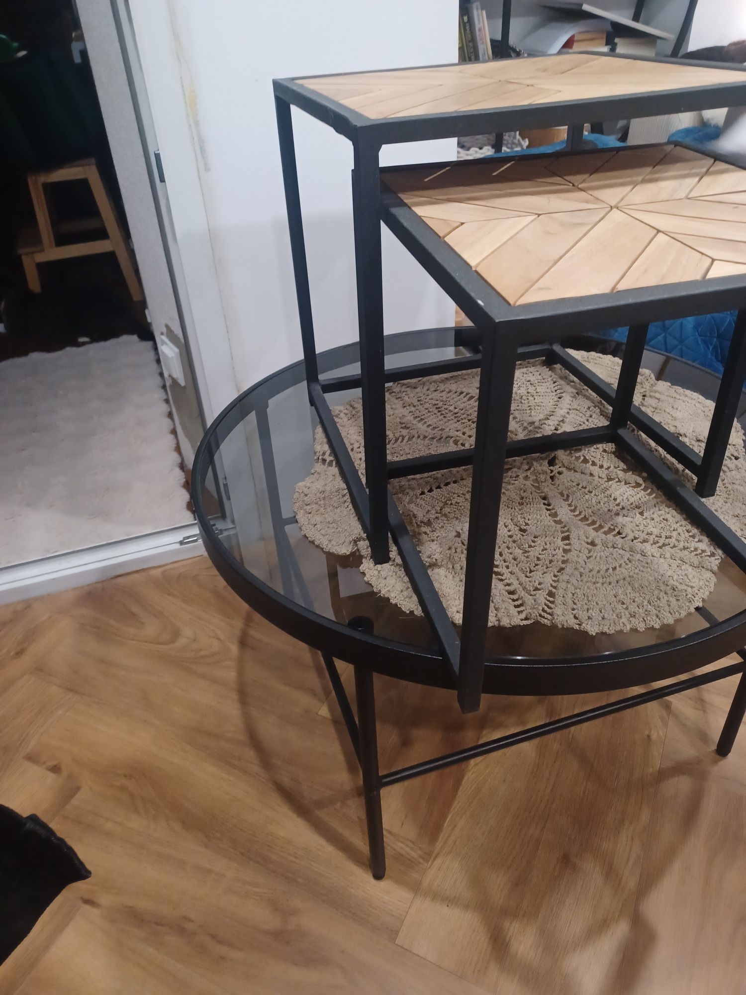 Stolik stoliki pokojowe 2 szt .40 i 34 cm
