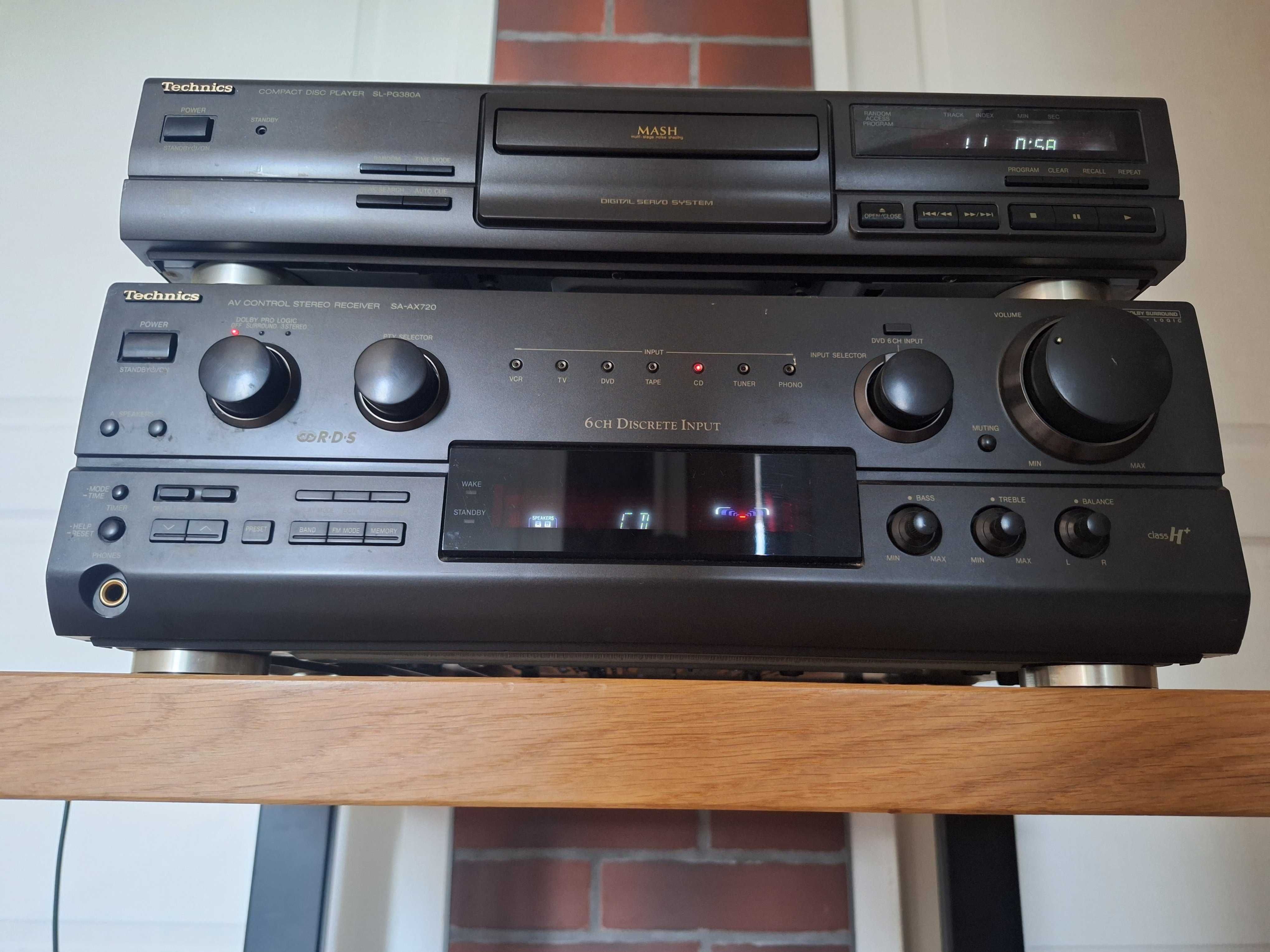 amplituner Technics SA-AX720   CD SL-PG380A