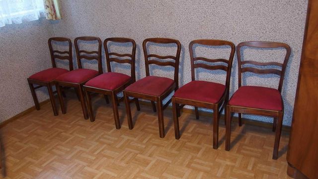 6 solidnych krzeseł, stary styl