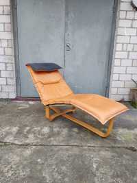 Westnofa Furniture Norwegia szezlong leżanka fotel skóra vintage retro