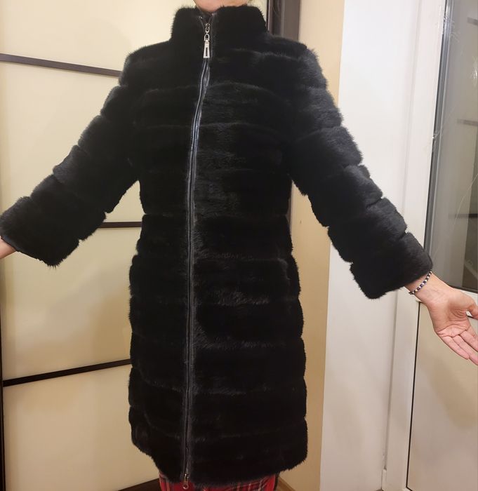 Шуба норкова чорна