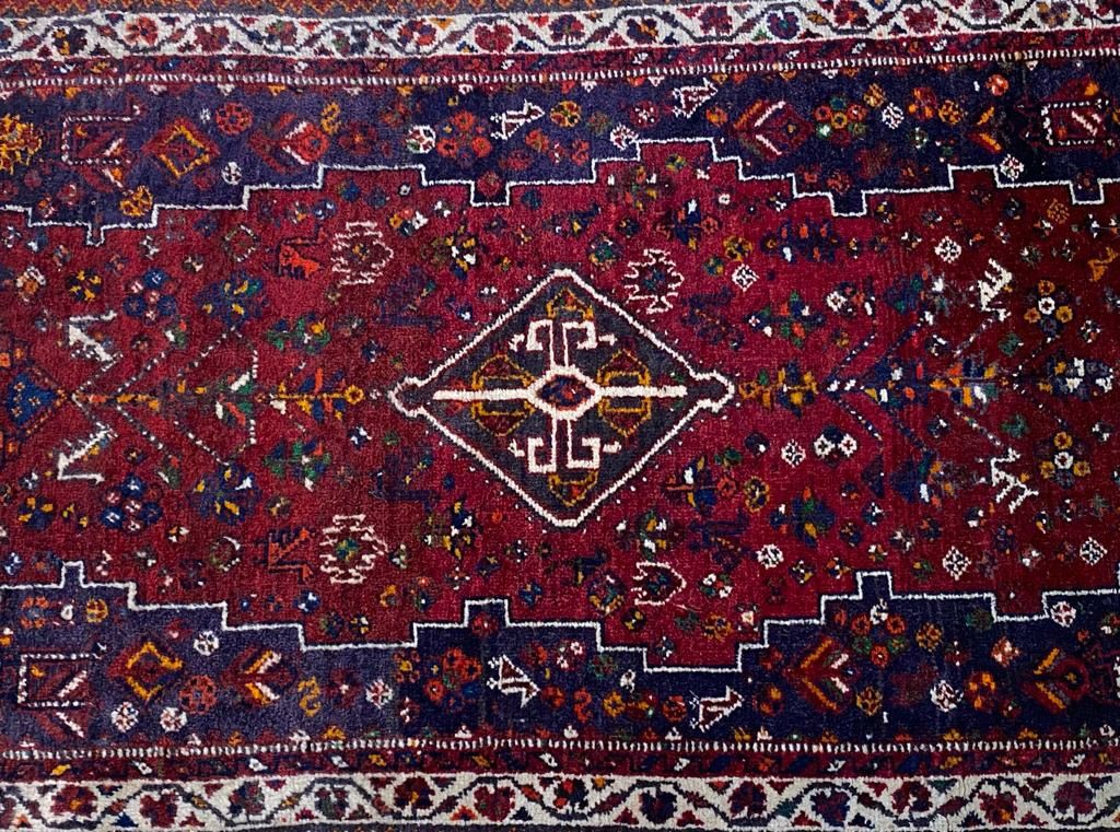 Stary koczowniczy dywan Shiraz Qashqai 150 # 88 Wełniany
