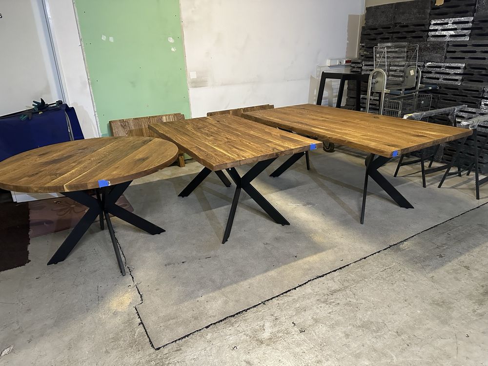 Stolik okrągły 90cm T014, spiek szary OUTLET