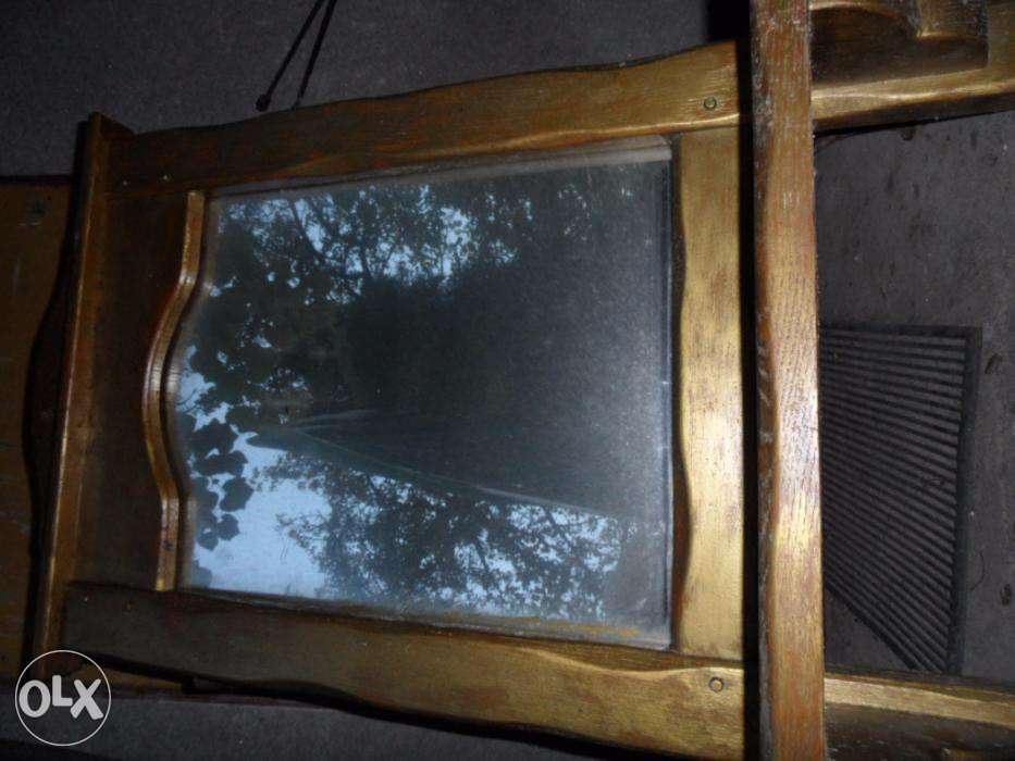 Biurko Stare Lustro 57x97, krzesła Japońskie Koreańskie