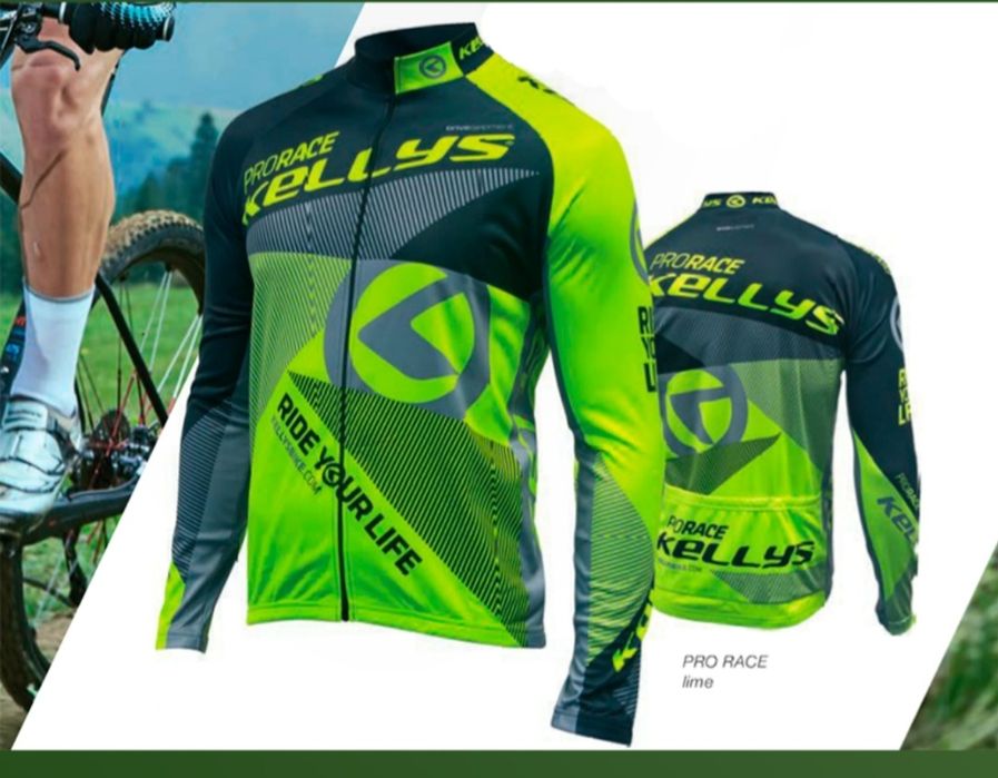 Веломайка с длинным рукавом KLS Pro Race 16 лайм XL