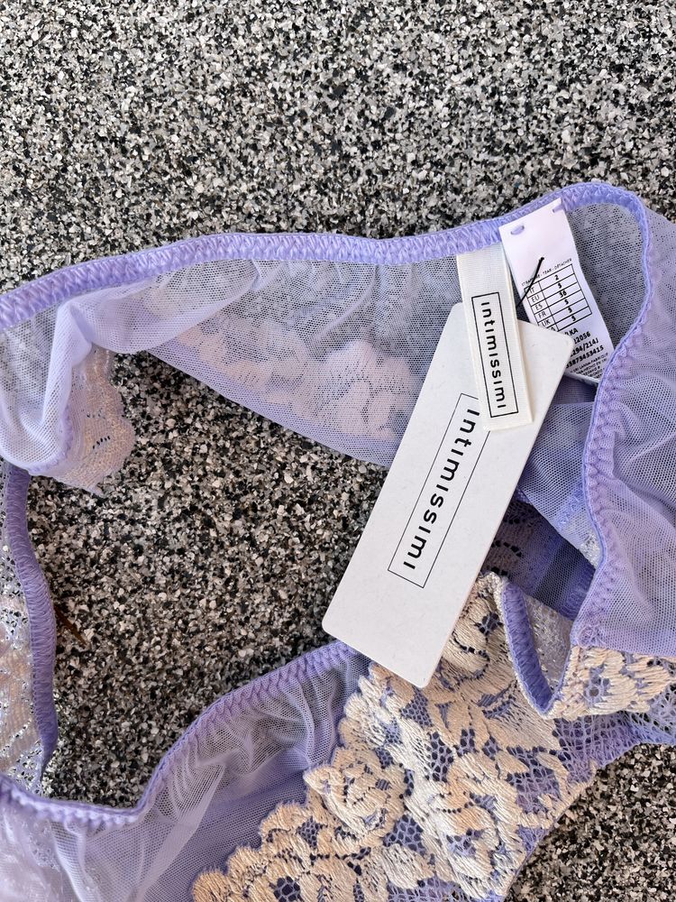 Intimissimi nowe liliowe pastelowe fioletowe majtki brazyliany S