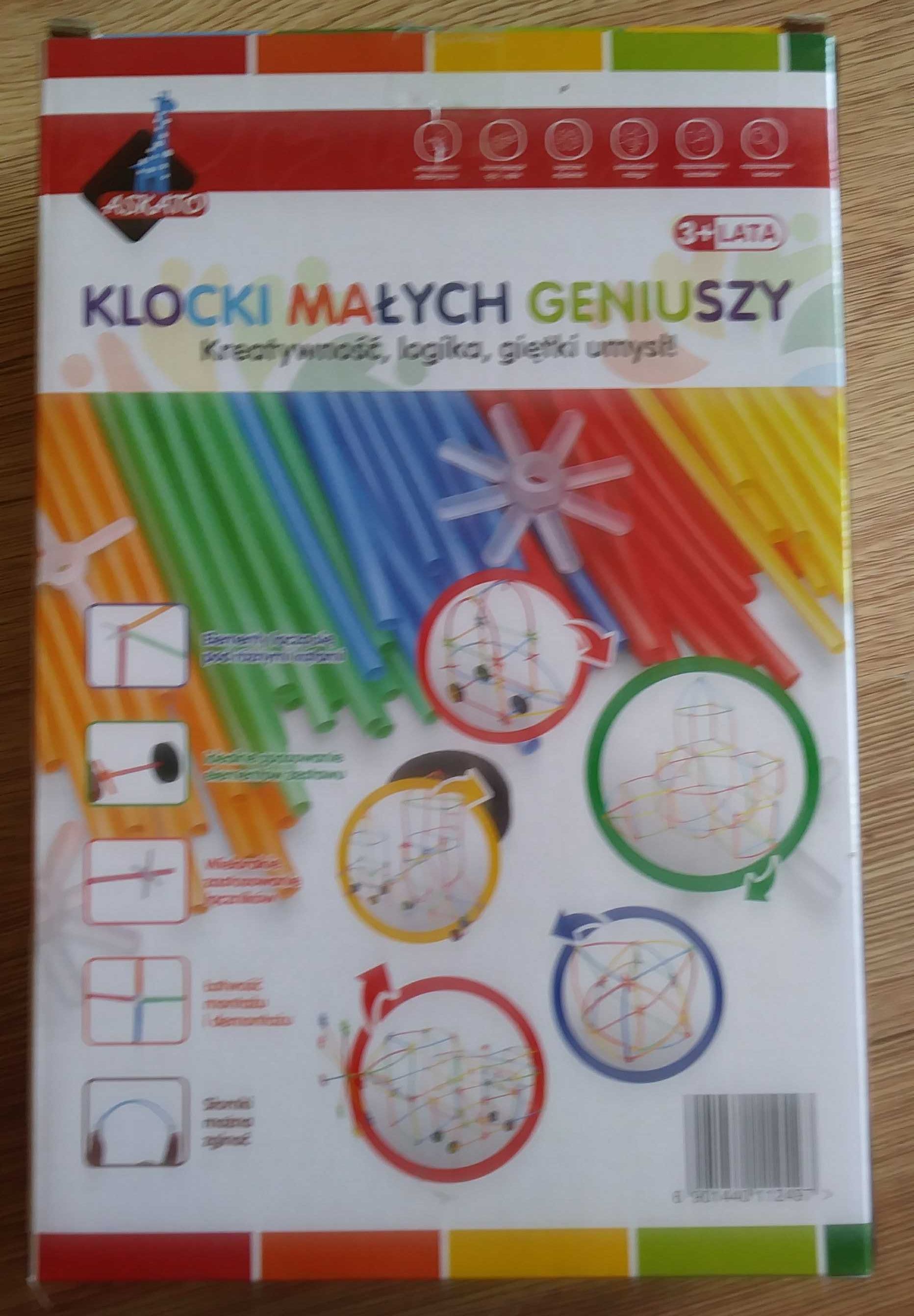 Klocki konstrukcyjne "krótkie". Klocki małych geniuszy.