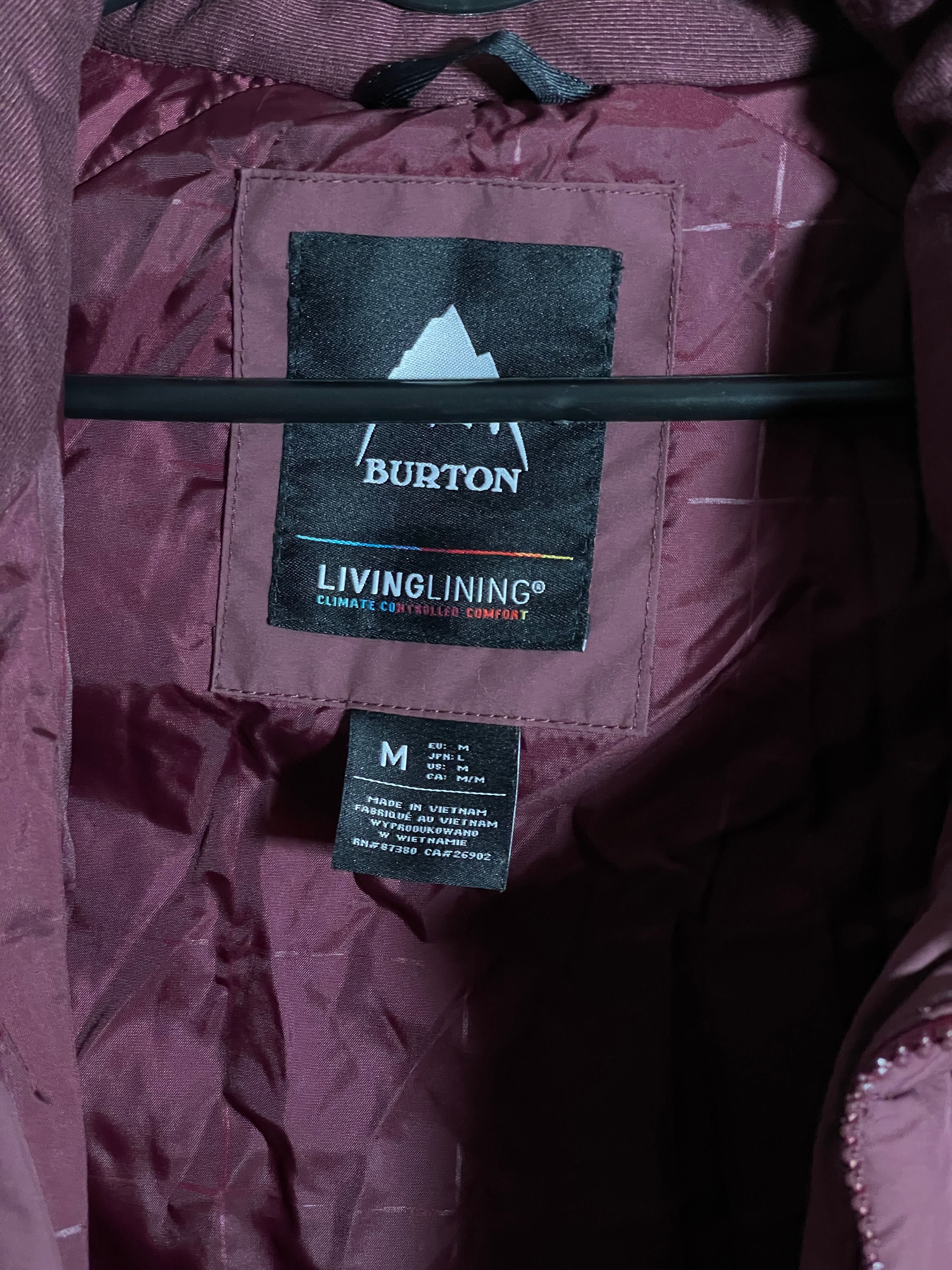 Burton M kurtka snowboard damska living linning