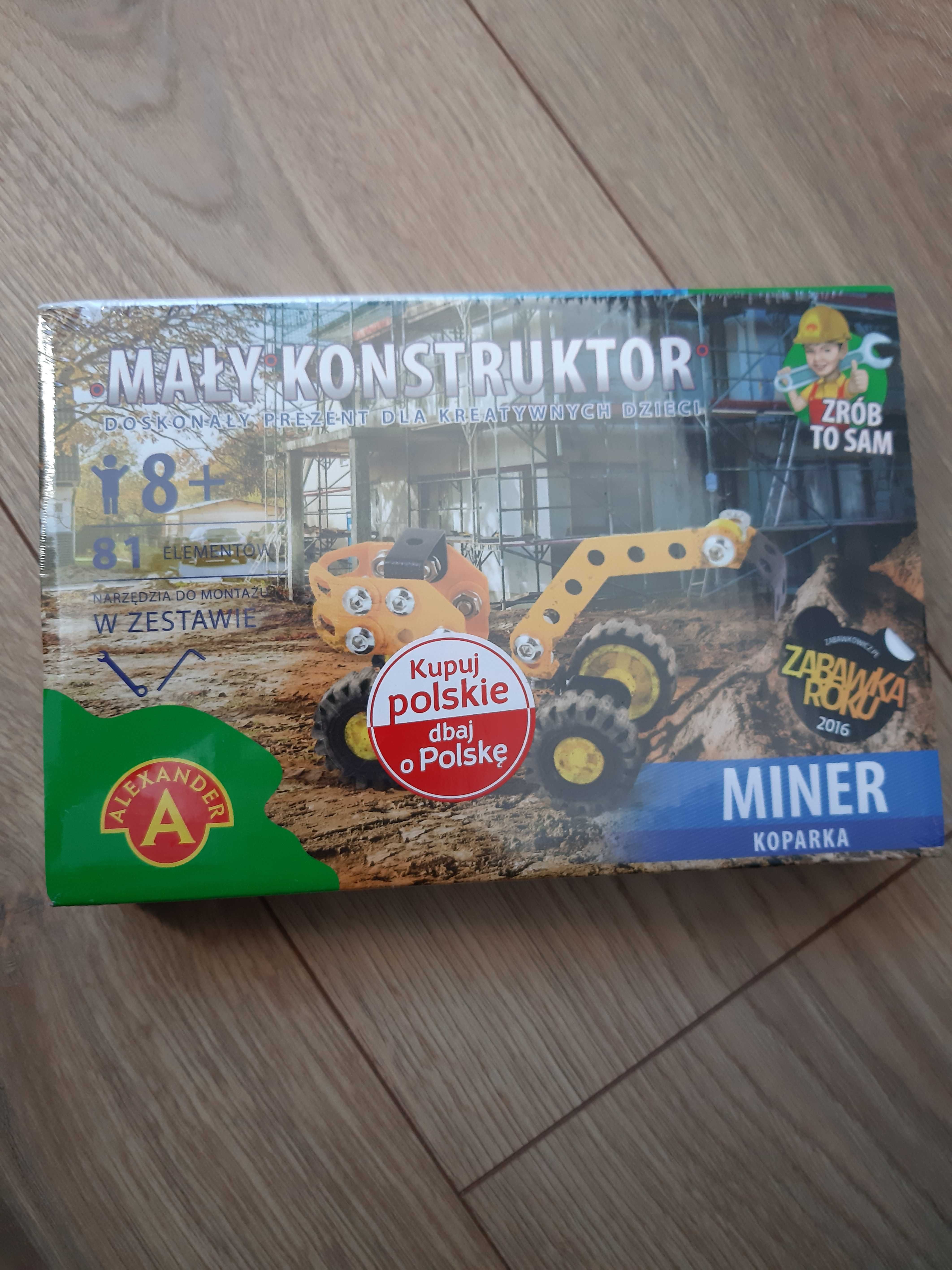 Alexander, Mały konstruktor, klocki Miner Koparka 8 lat