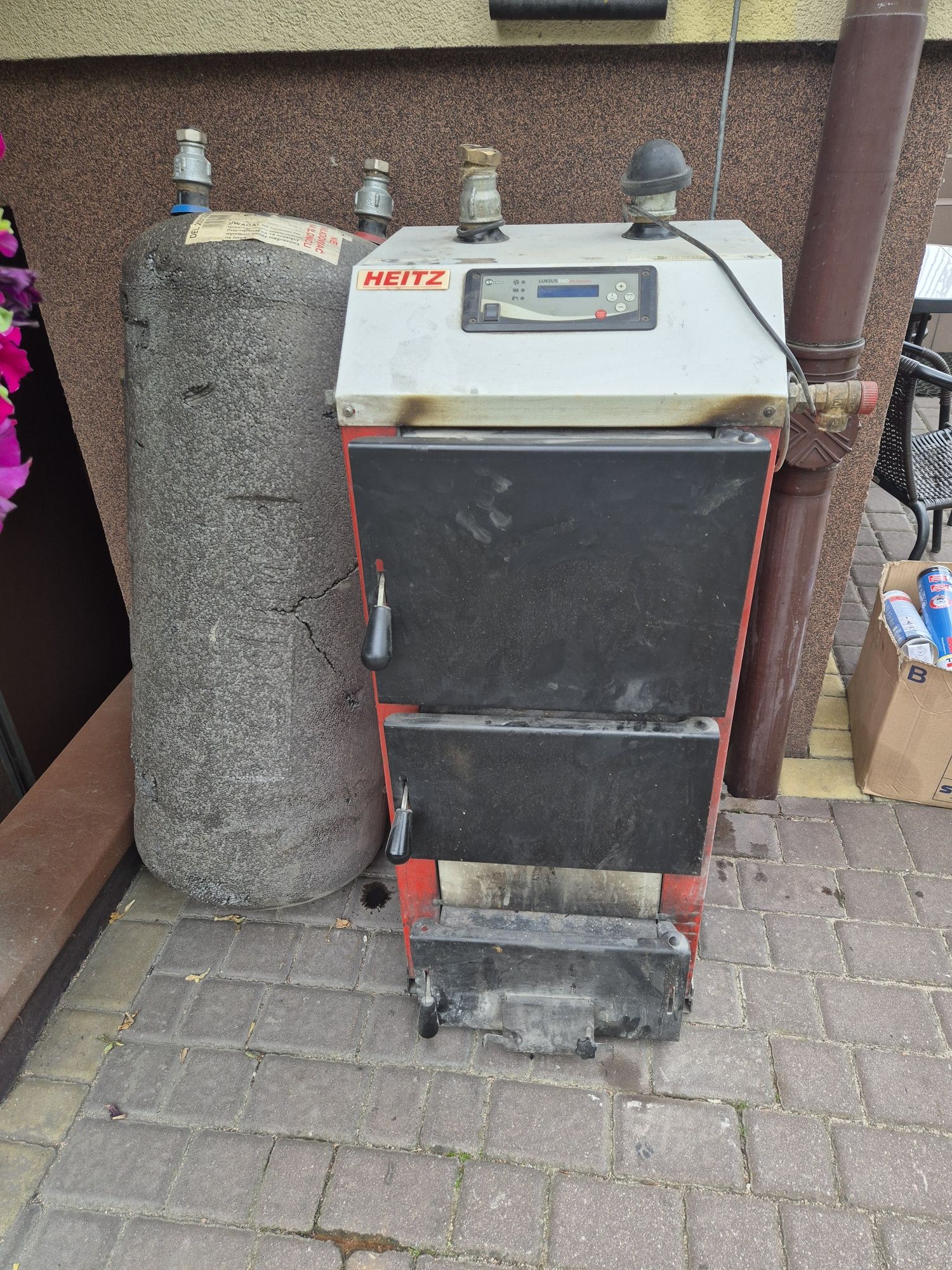 Piec węglowy c.o z komputerem Heitz 12 kw 2013 r sprawny z bojlerem