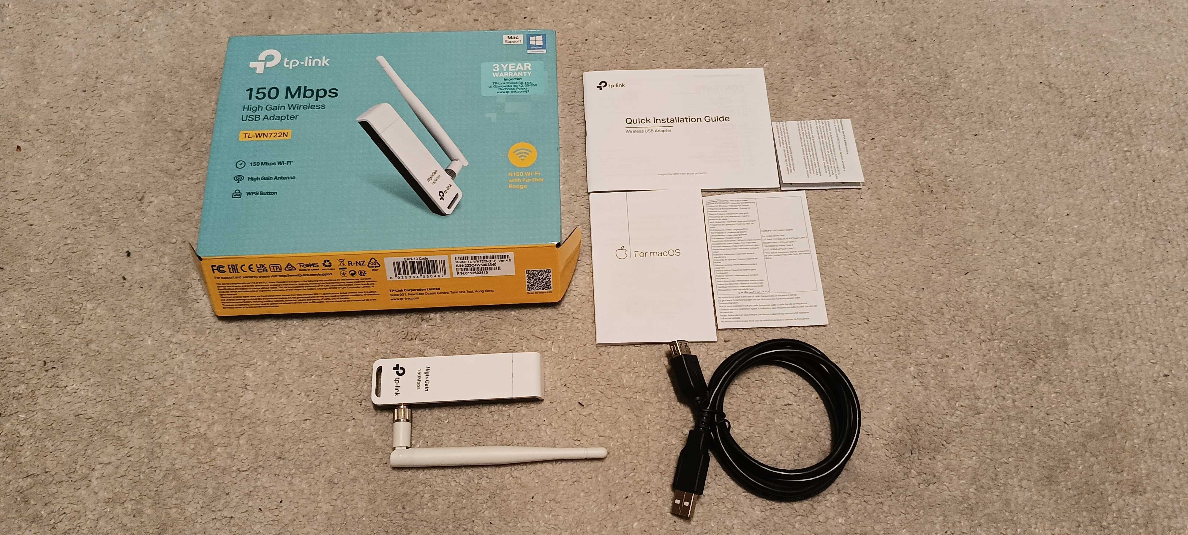Karta sieciowa zewnętrzna TP-LINK TL-WN722N