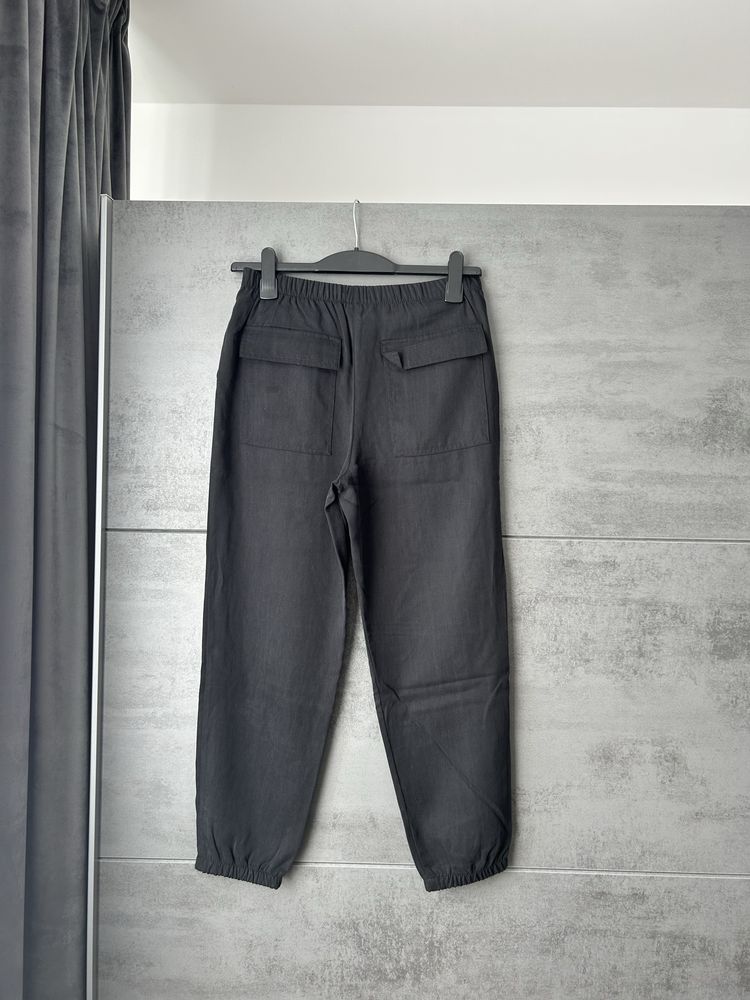 Nowe z metką czarne spodnie ZARA xs 34 joggery do kostek, kieszenie
