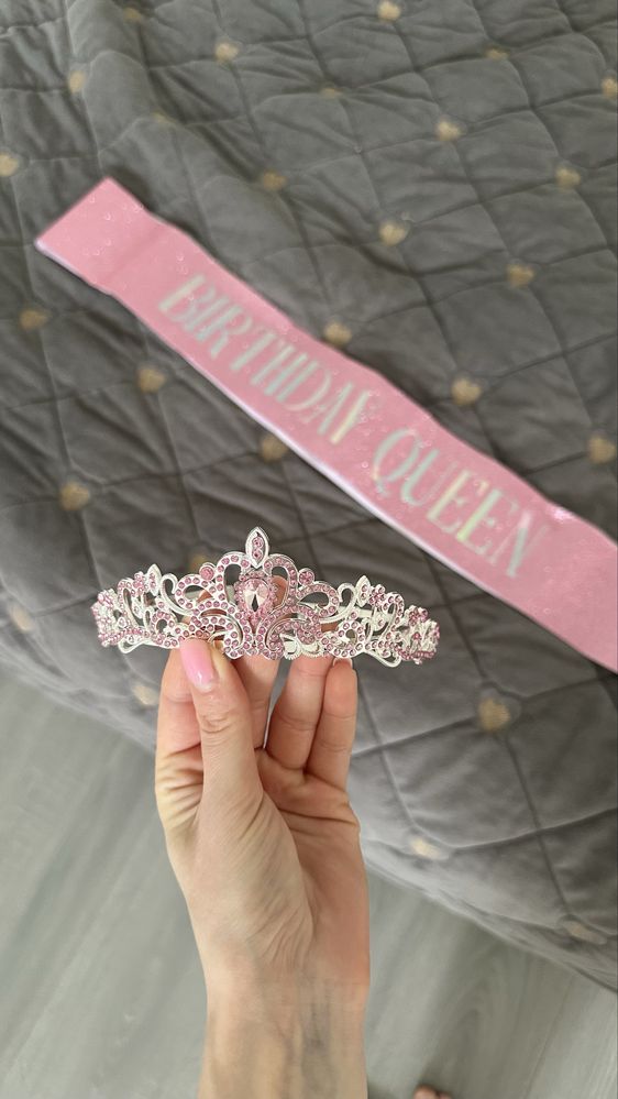 Стрічка та корона «Birthday Queen»