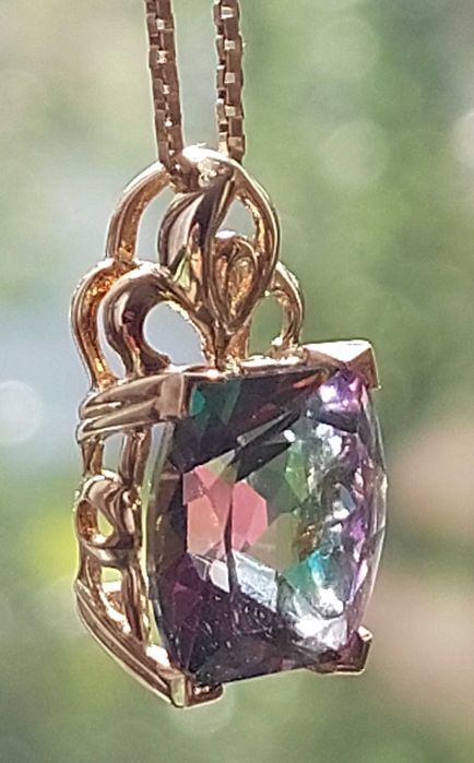 Damski Wisiorek (Zawieszka) Złoto 417 (10k) Mistyk Topaz