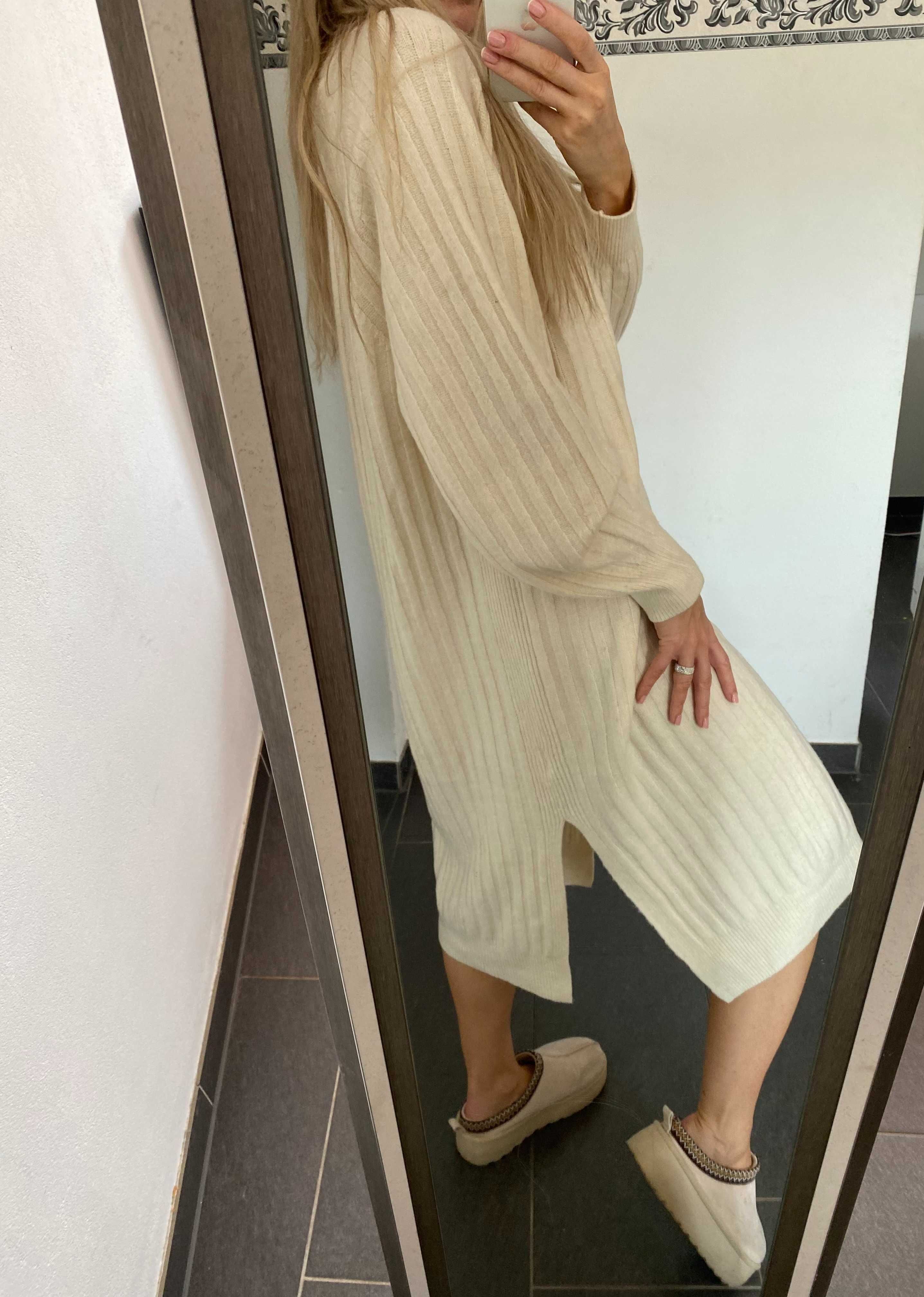 Теплое новое вязаное платье свитер с шерстью новая коллекция h&m