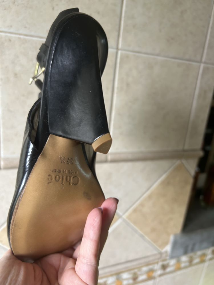 Sandalias pretas da Chloe