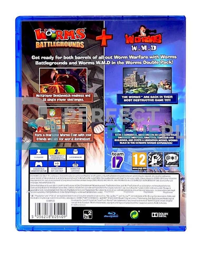 Worms Battlegrounds+Worms Weapons Of Mass Destruction / PS4 / Mokotów