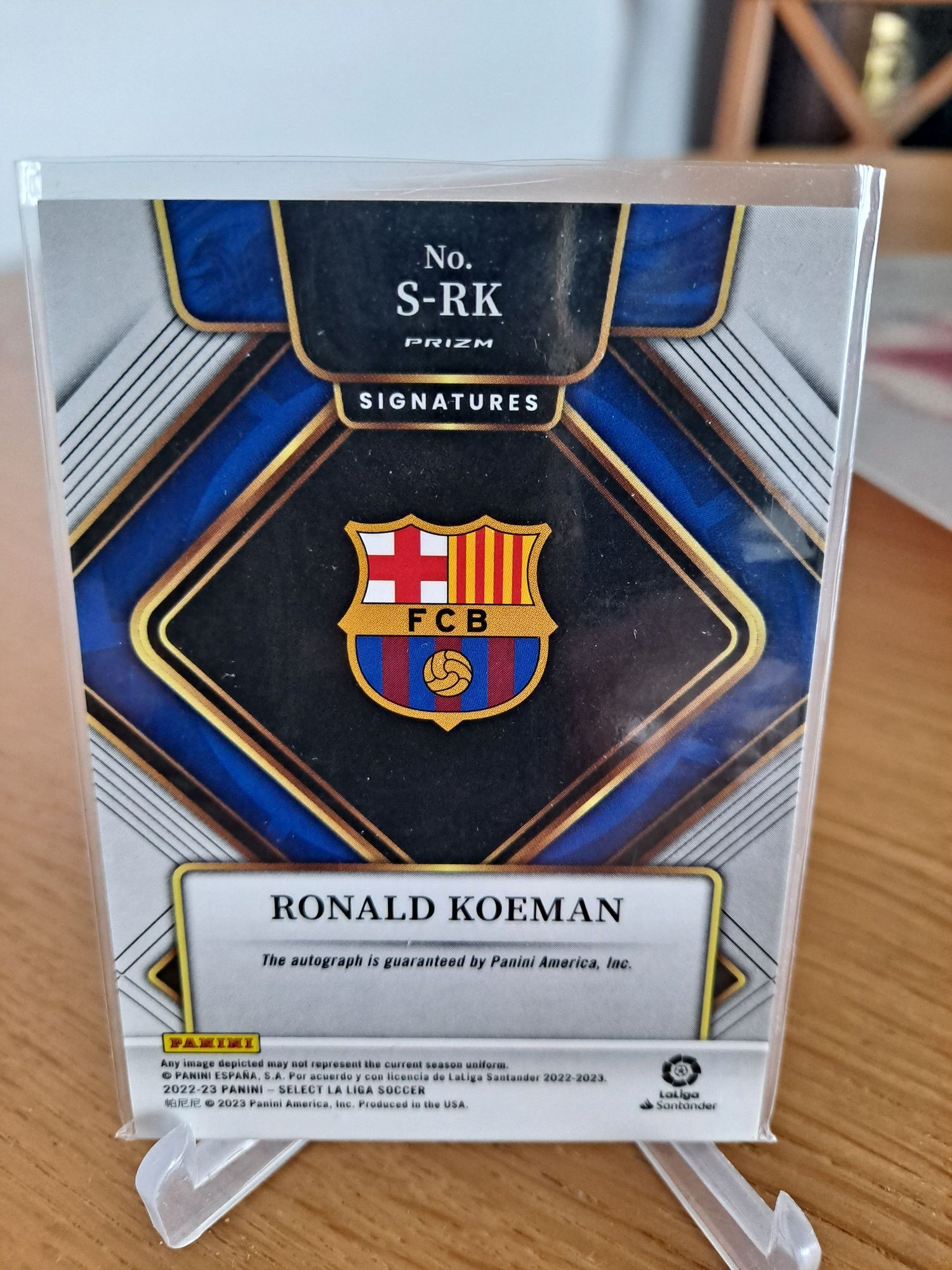 Ronald Koeman Panini Select La Liga Autograf