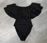 Czarne body hiszpanka falbana New Look xs-s