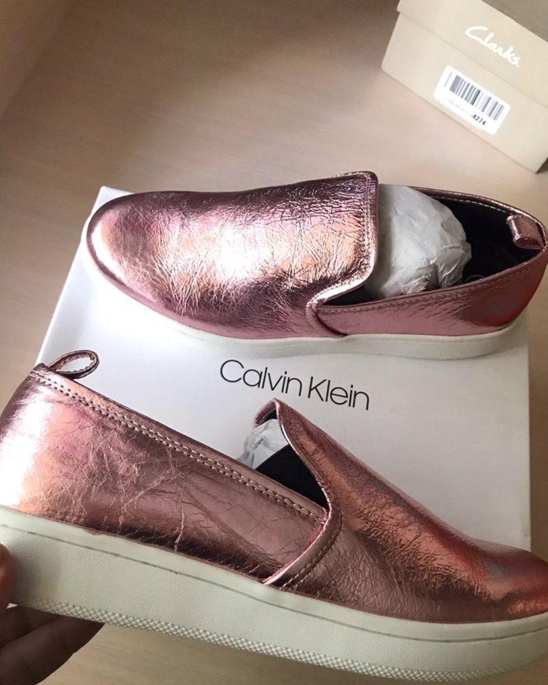 Кожаные мокасины Calvin Klein ,оригинал!!!