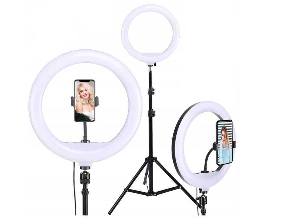 Nowa, pierścieniowa lampa led ring 33cm,do makijażu, rzęs, transmisji