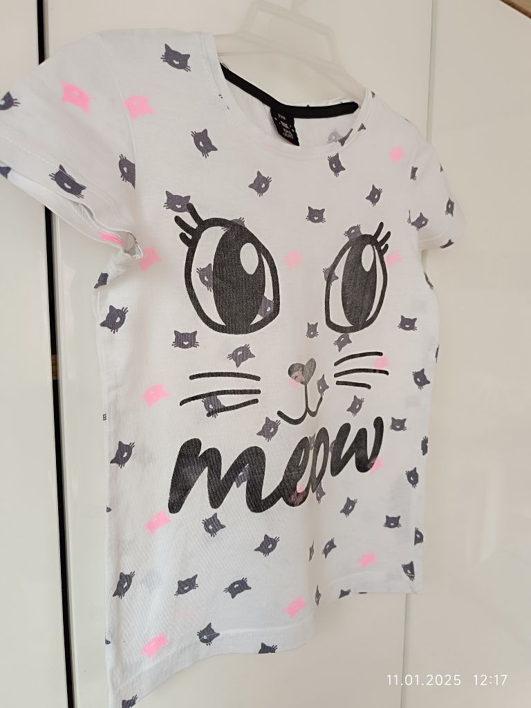 Koszulka bawełniana Kiki&Koko Meow r 116