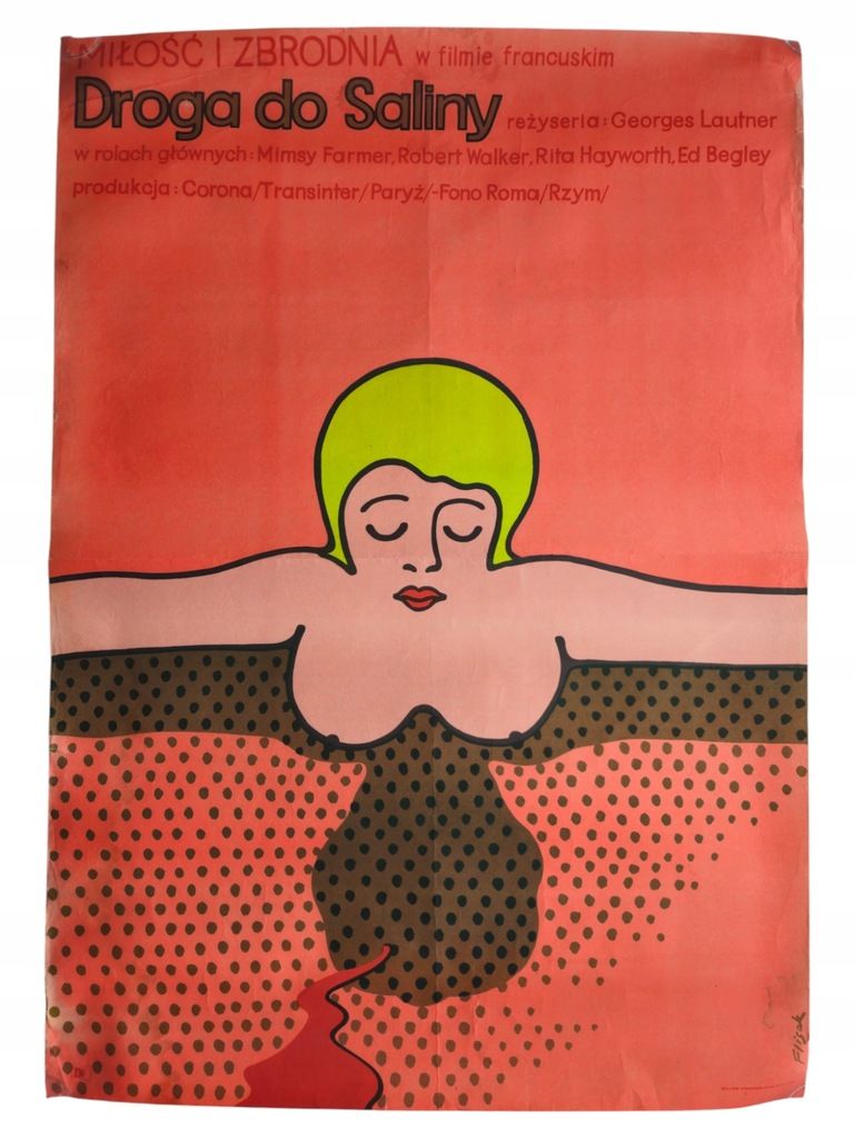 Plakat Filmowy Kolekcjonerski Jerzy Flisak Droga Do Saliny 1973 rok