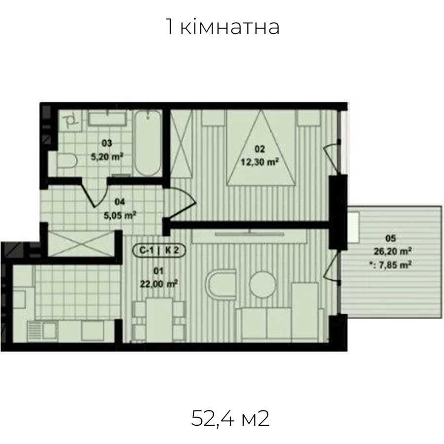 Бізнес-клас у клубному комплексі з панорамним видом на замок та річку