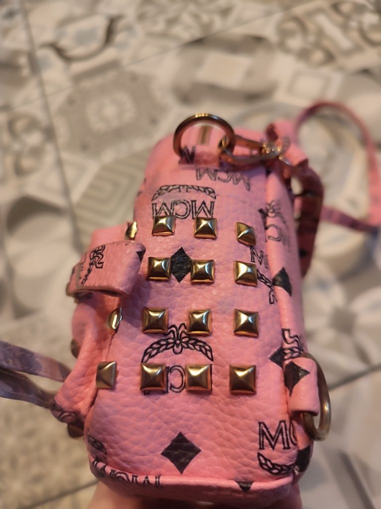 MCM mini backpack plecaczek torebka różowy Barbie