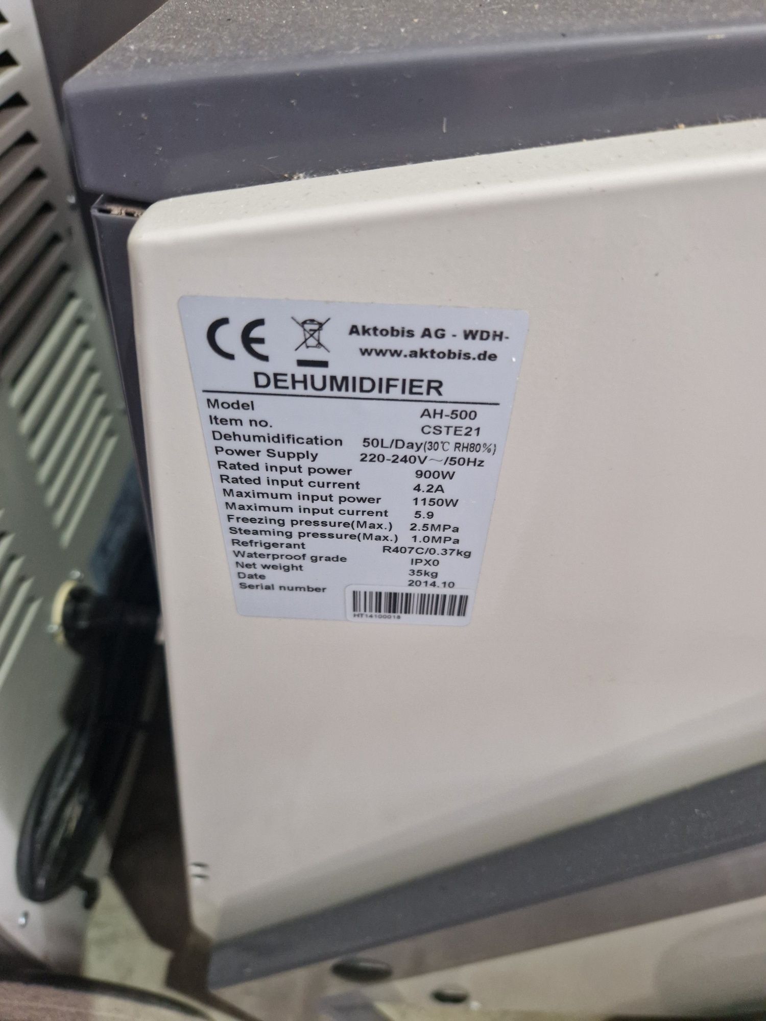 Osuszacz budowlany WDH Dehumidifier AH500