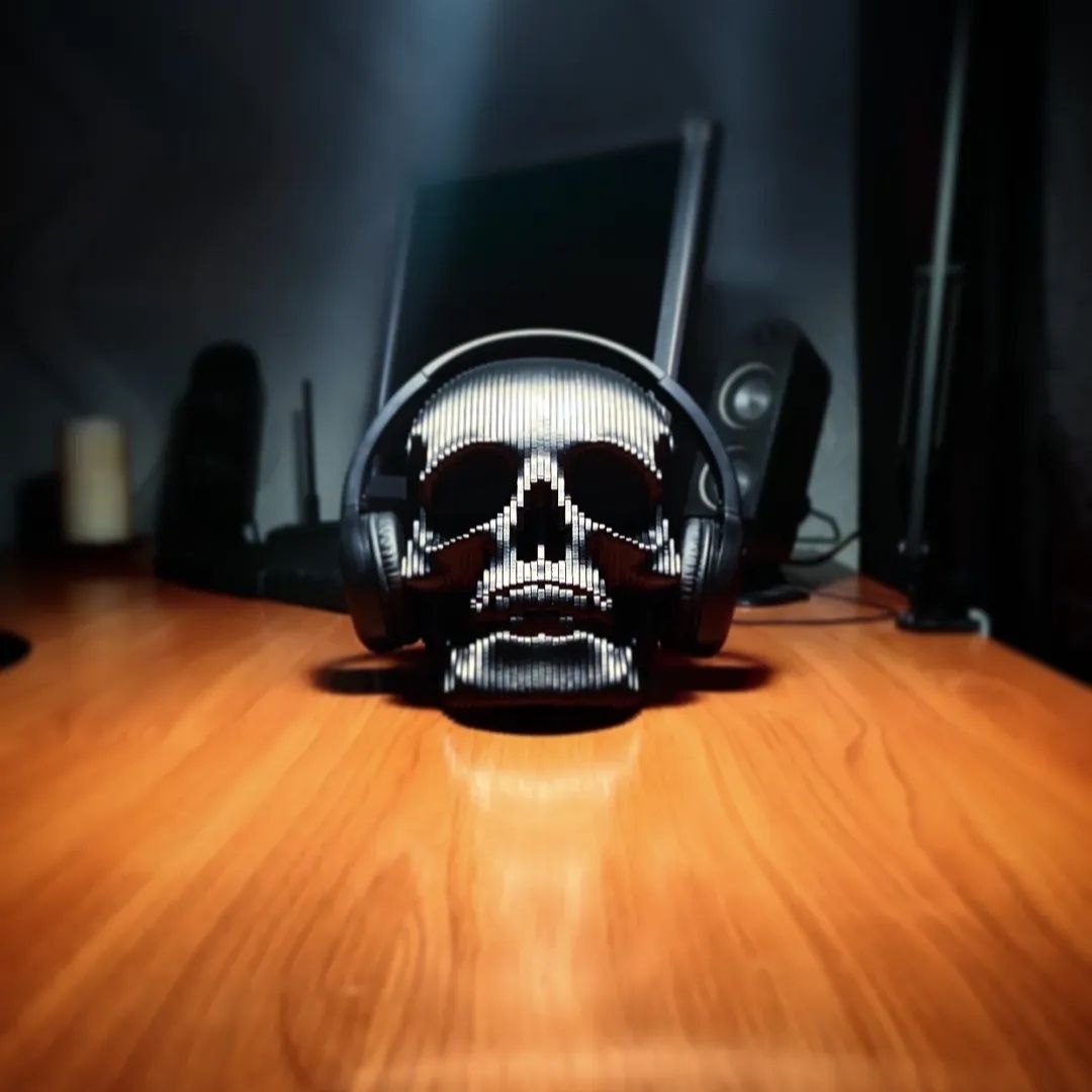 Подставка для наушников. Череп. Декор. Подарок JBL Marshall Sennheiser