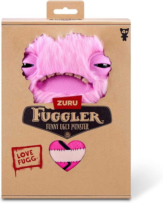 Оригінал м'яка іграшка Фуглер із серцем Рожевий Fuggler Love Fugg